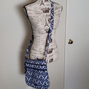 Vera Bradley blue and white crossbody bag